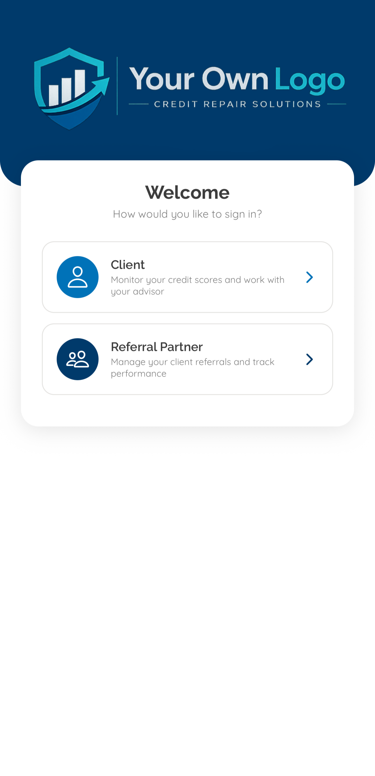 Credit Admiral Mobile App Screen 2